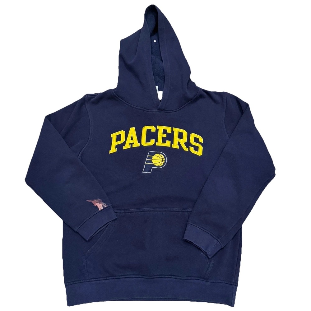 Vintage Indiana Pacers Hoodie Navy Blue XL NBA Sweatshirt Hooded Basketball